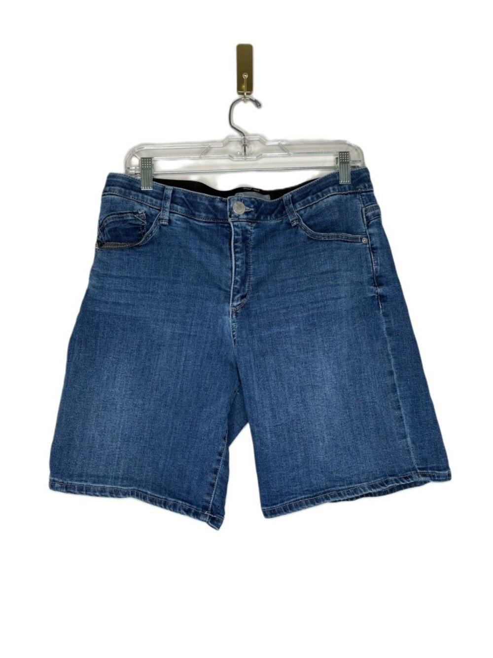 Wit & Wisdom Ab Solution High Waist Relaxed Denim Shorts Blue Size 14